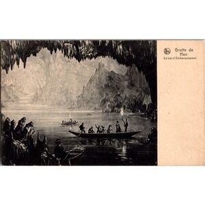 Vintage Postcard Grotte de Han Le Lac d'Embarquement Belgium Nels No. 6